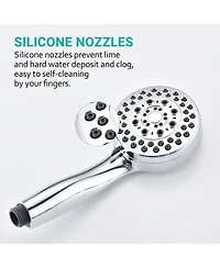 Rainsken Shower Head with Handheld High Pressure, 5 Mode Adjustable