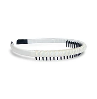 Thin Solid Headband - White