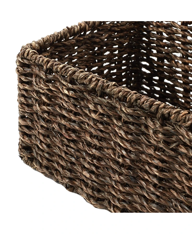 Casafield Bathroom Storage Baskets - Set of 2, Espresso