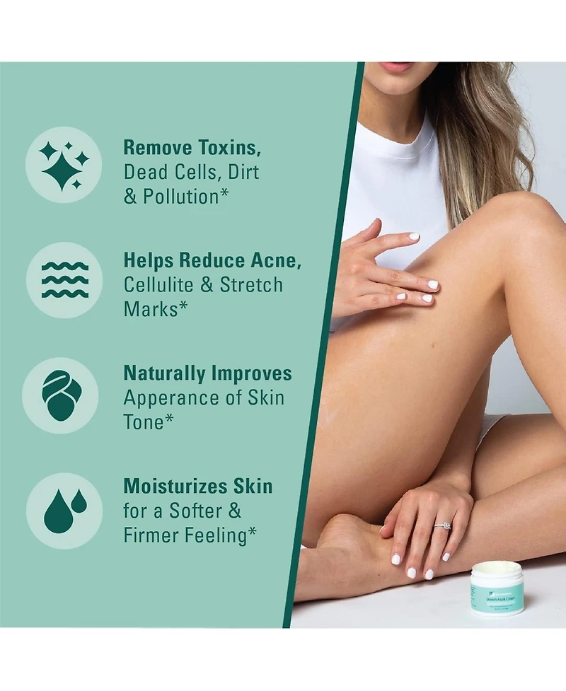 M3 Naturals Stretch Mark Cream - Collagen & Stem Cell Maternity Skincare - 2 oz