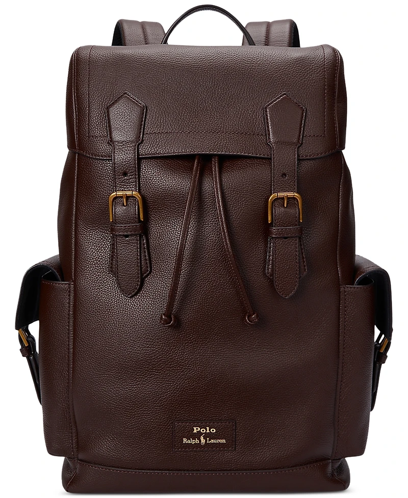 Polo Ralph Lauren Men's Pebbled Leather Backpack