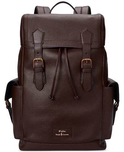 Polo Ralph Lauren Men's Pebbled Leather Backpack