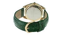 Peugeot Women's 40mm Green Boyfriend Watch with Baguette Crystals