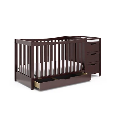 Graco Remi All-in-One Convertible Crib with Drawer and Changer (Espresso)