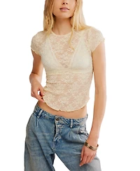 Free People Women's Ready To Go Lace T-Shirt