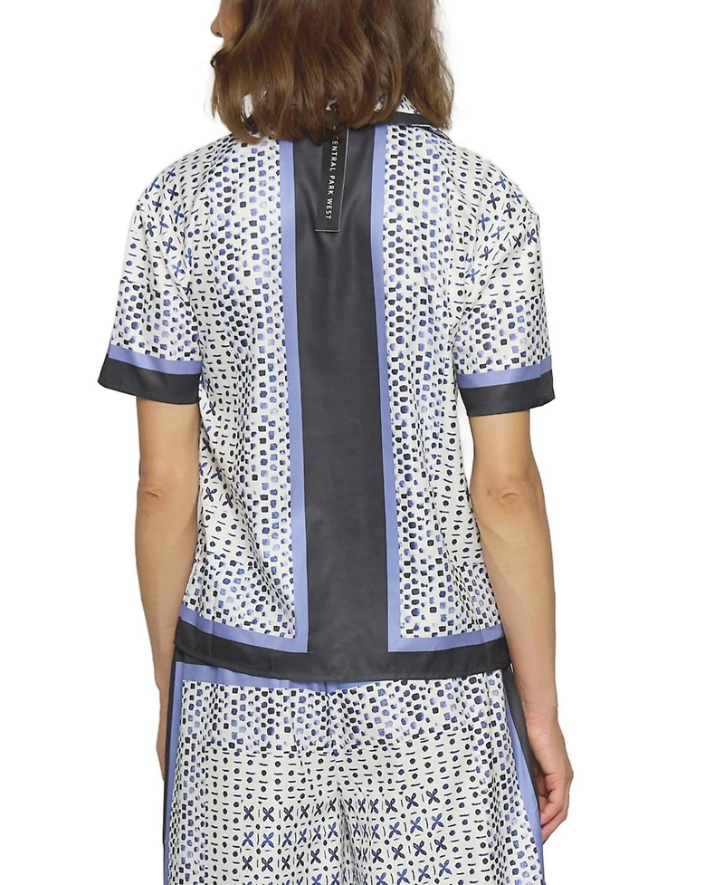 Central Park West Women's Foulard Print Top