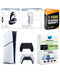 Sony PlayStation 5 Slim Digital Bundle with Disc Drive, Extra Controller, Pulse Elite Headset