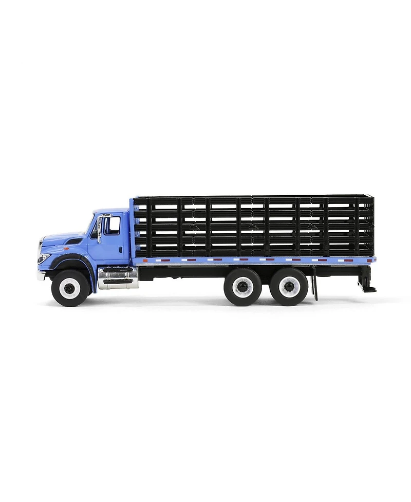 1/64 2018 International WorkStar Platform Stake Truck Blue Sd Trucks 19