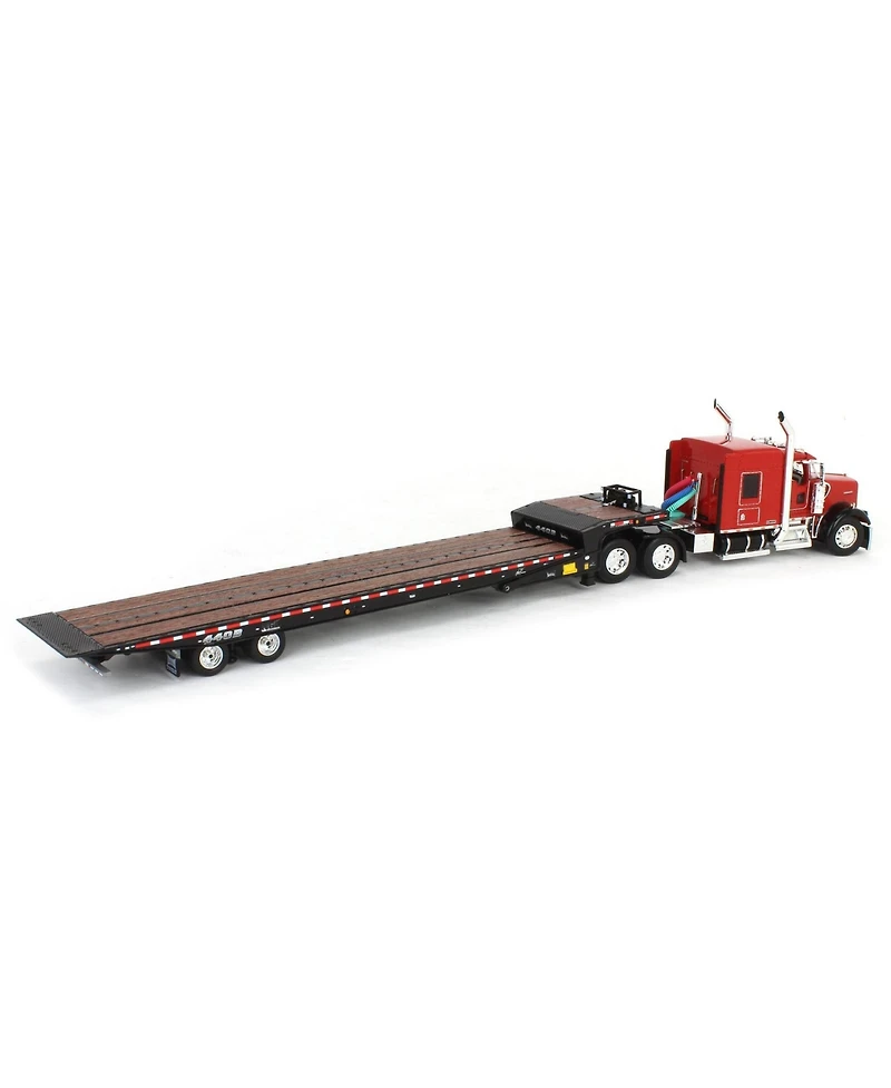 1/64 Black/Red Kenworth W900L Landoll 440B-50CA Traveling Axle Trailer