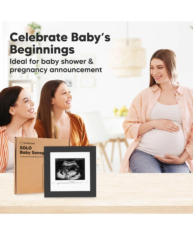 Solo Baby Sonogram Picture Frame, Modern Ultrasound Frames, Pregnancy Announcements Frame