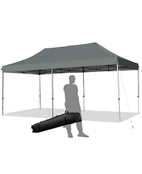 Gymax 10'x20' Pop up Canopy Tent Folding Heavy Duty Sun Shelter Adjustable W/Bag