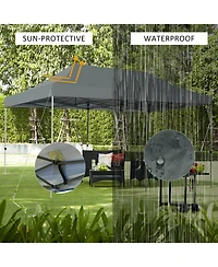 Gymax 10'x20' Pop up Canopy Tent Folding Heavy Duty Sun Shelter Adjustable W/Bag