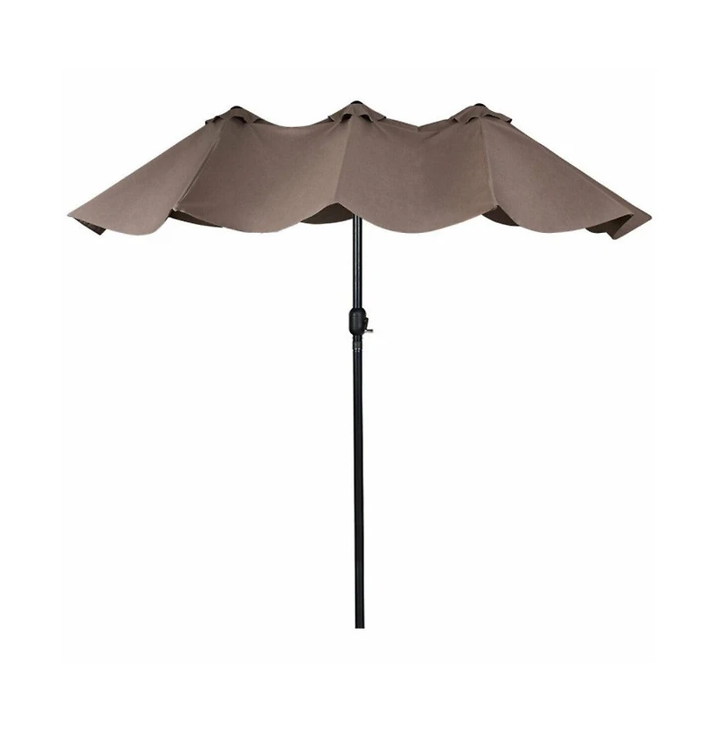 15 Feet Double-Sided Outdoor Patio Umbrella with Crank without Base