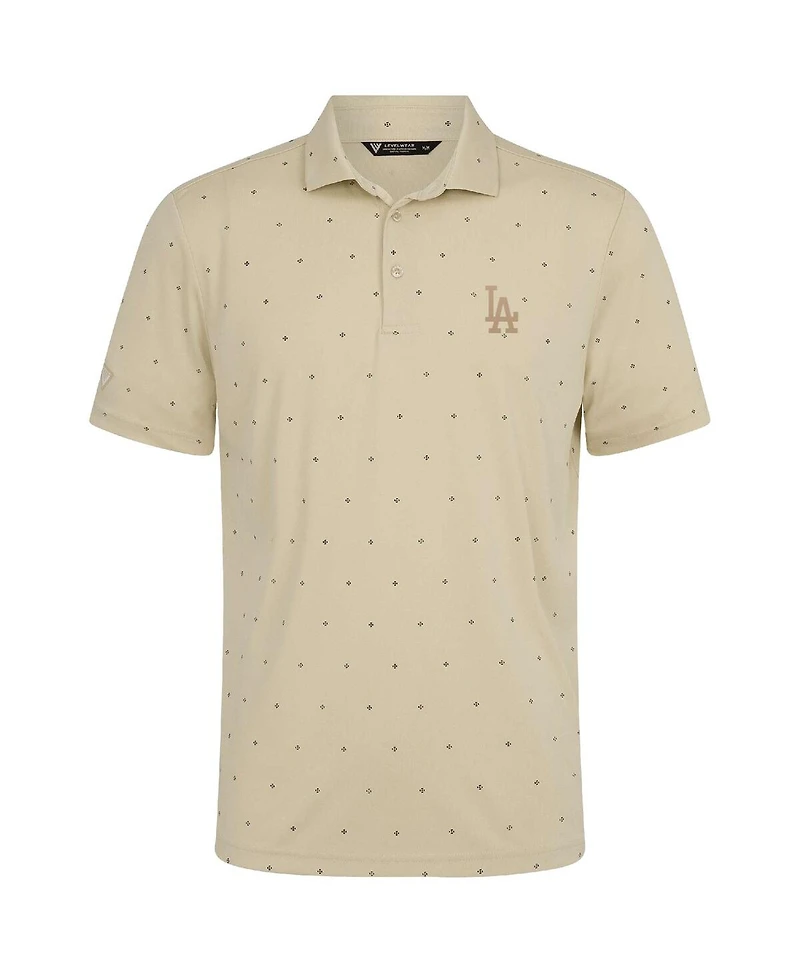 LevelWear Men's Cream Los Angeles Dodgers Vision Polo Shirt