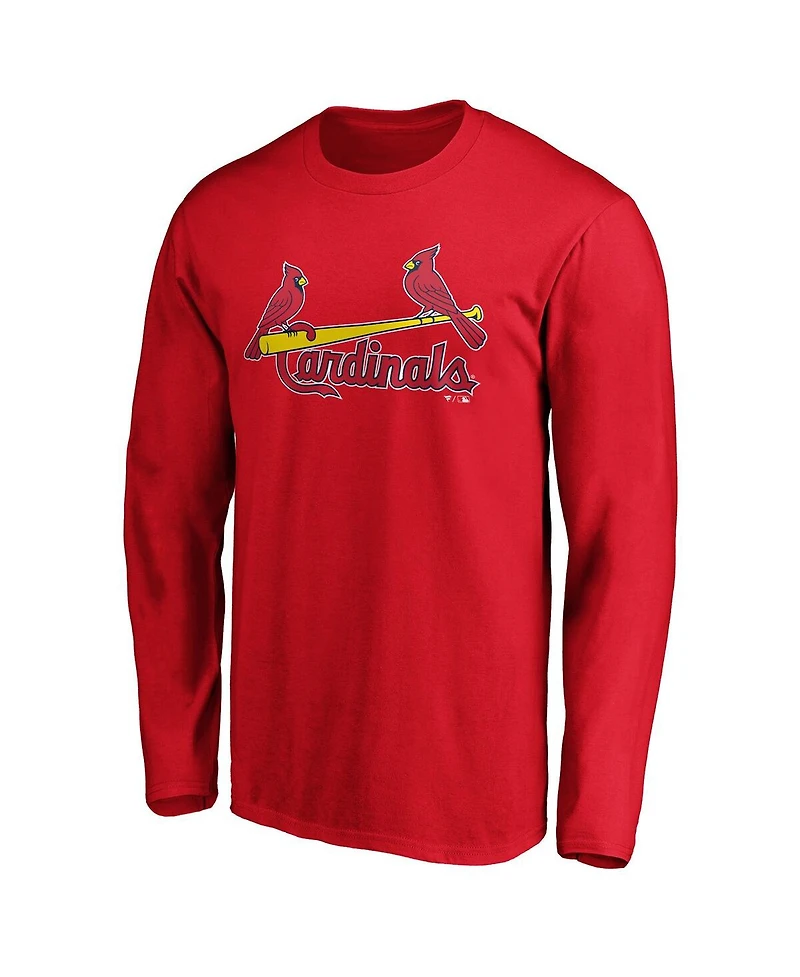 Fanatics Men's Red St. Louis Cardinals Wordmark Long Sleeve T-Shirt