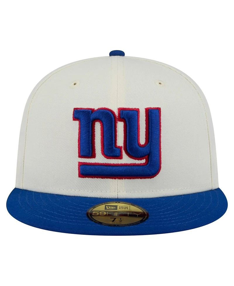 New Era Men's White/Royal New York Giants Main 59FIFTY Fitted Hat