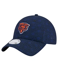 New Era Women's Navy Chicago Bears Smiley 9TWENTY Adjustable Hat