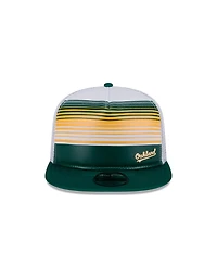 New Era Men's Green Oakland Athletics Cooperstown Collection Team Horizon 9FIFTY A-Frame Trucker Snapback Hat