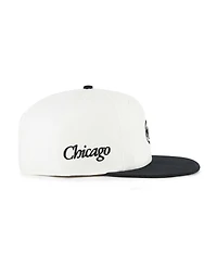'47 Brand Men's White/Black Chicago Cubs Foundation Captain Snapback Hat