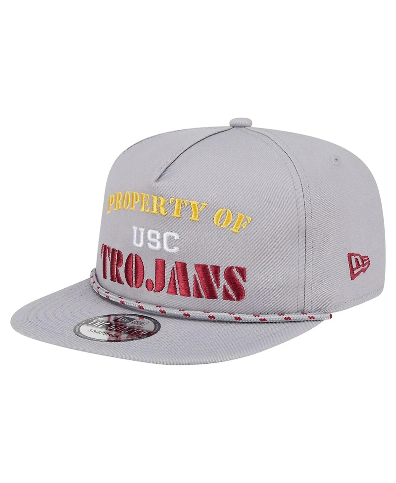New Era Men's Gray Usc Trojans Golfer Vintage Adjustable Hat