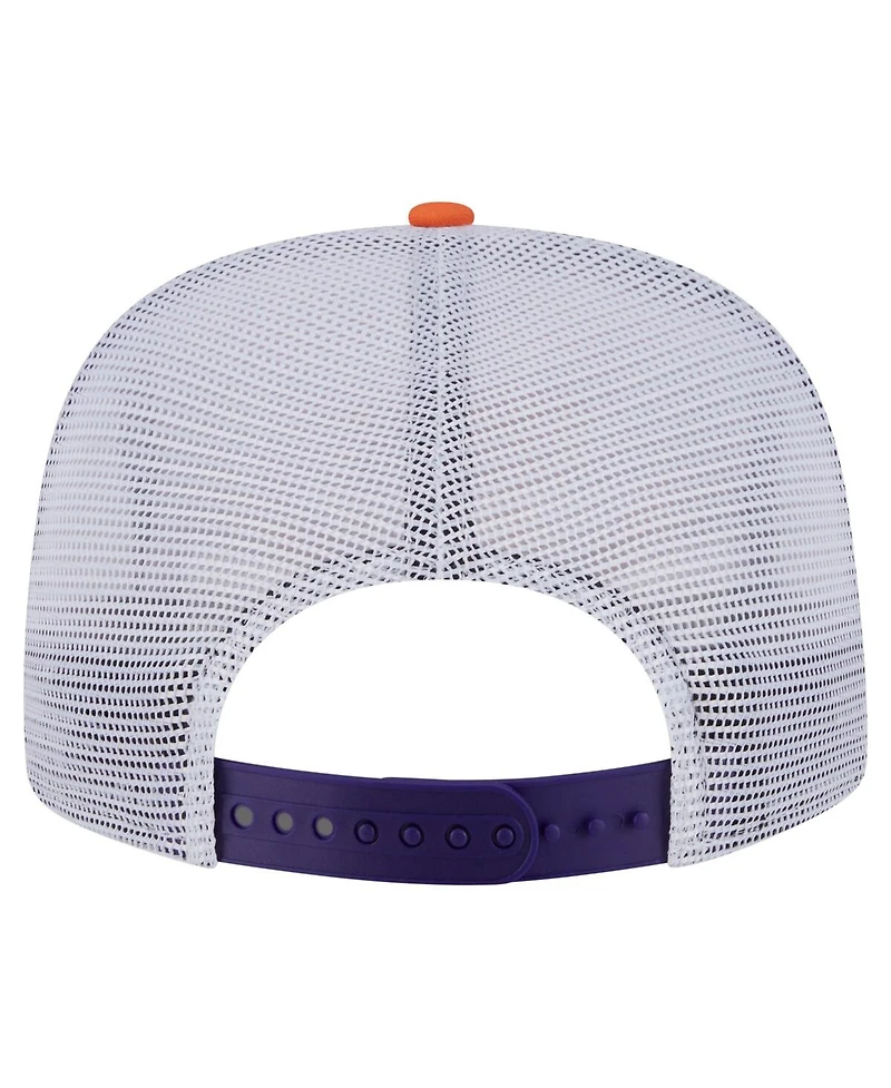 New Era Men's Purple/Orange Phoenix Suns Throwback Dye Golfer Snapback Hat