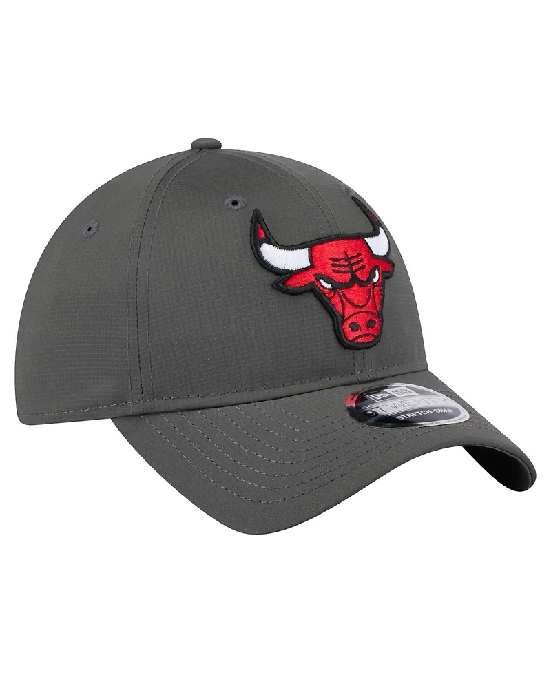 New Era Men's Charcoal Chicago Bulls Active Ripstop 9TWENTY Adjustable Hat
