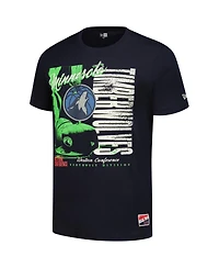 New Era Men's Navy Minnesota Timberwolves Distressed Throwback Vintage Color Pack T-Shirt
