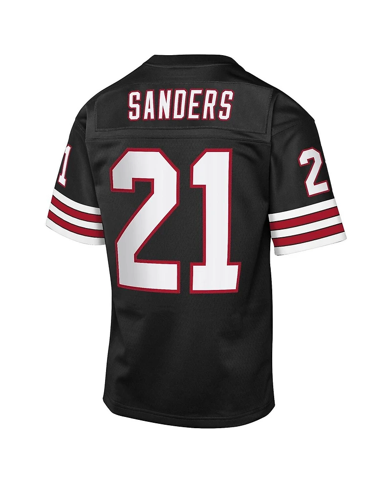 Mitchell & Ness Big Boys and Girls Deion Sanders Black Atlanta Falcons 1992 Throwback Fashion Jersey