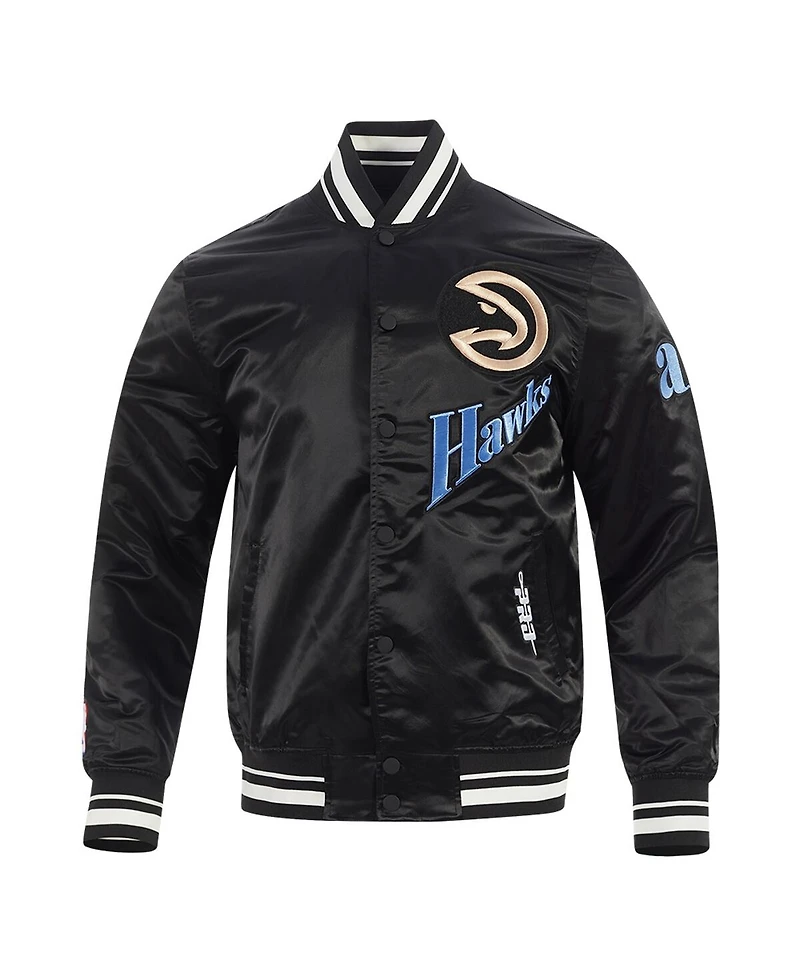 Pro Standard Men's Black Atlanta Hawks 2024/25 City Edition Satin Full-Snap Jacket