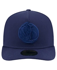 New Era Men's Navy Dallas Mavericks Colorpack A-Frame Pinch Front 59FIFTY Fitted Hat