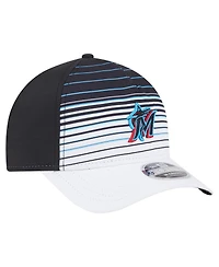New Era Men's Black Miami Marlins Gradient 9FORTY M-Crown Adjustable Hat