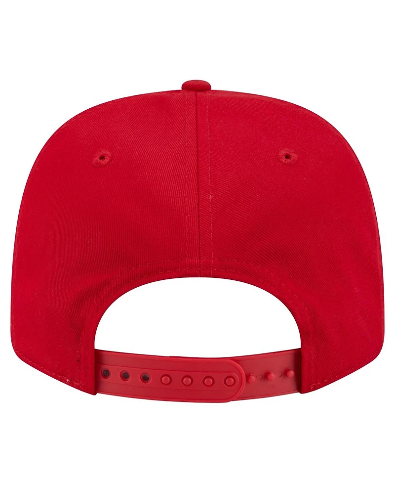 New Era Men's Red Washington Nationals Circle Patch 9SEVENTY Stretch-Snap Hat