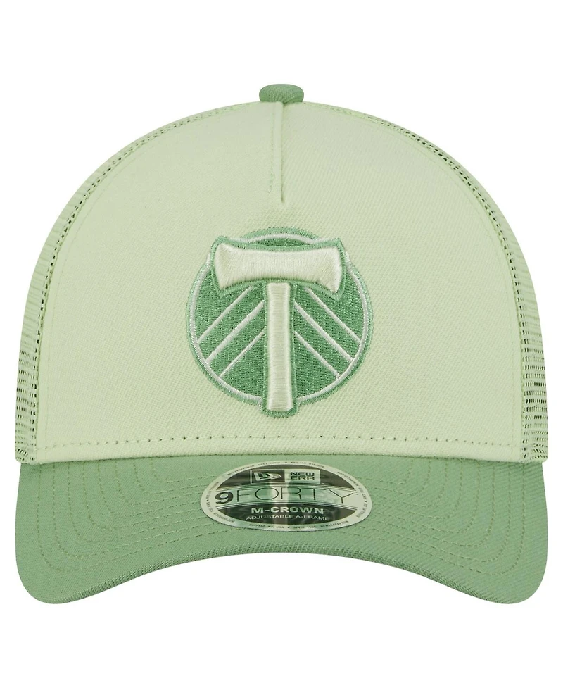 New Era Men's Green Portland Timbers Color Pack 9FORTY A-Frame Adjustable Trucker Hat
