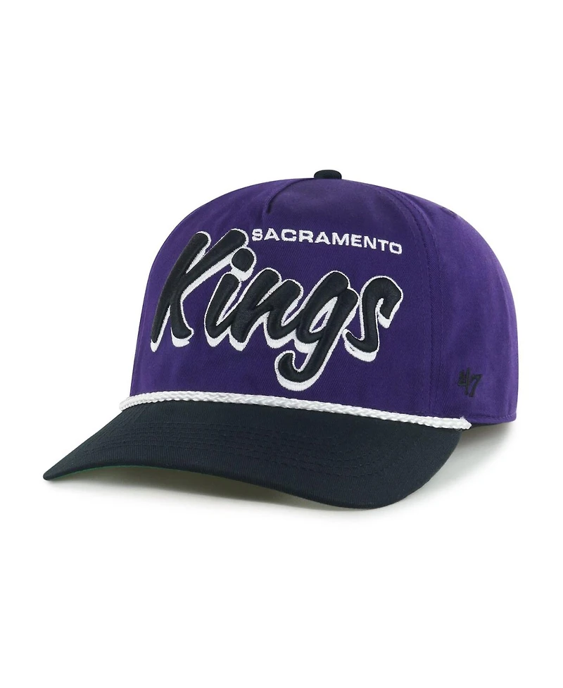 '47 Brand Men's Purple/Black Sacramento Kings Drop Shadow Rope Hitch Adjustable Hat