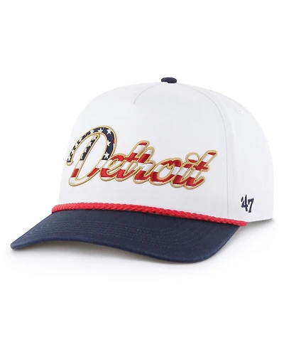 '47 Brand Men's White Detroit Lions Patriotic Overhand Hitch Adjustable Hat