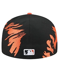 New Era Men's Black/Orange San Francisco Giants Retro Pattern 59FIFTY Fitted Hat