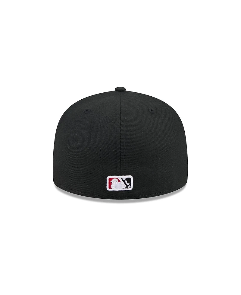 New Era Men's Black Fayetteville Woodpeckers Theme Nights 59FIFTY Fitted Hat