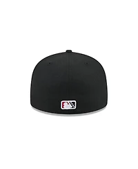 New Era Men's Black Fayetteville Woodpeckers Theme Nights 59FIFTY Fitted Hat