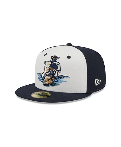 New Era Men's Off White Delmarva Shorebirds Theme Nights 59FIFTY Fitted Hat