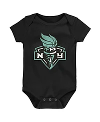 Outerstuff Baby Boys and Girls 3-Pack New York Liberty Slide Home Creeper Set