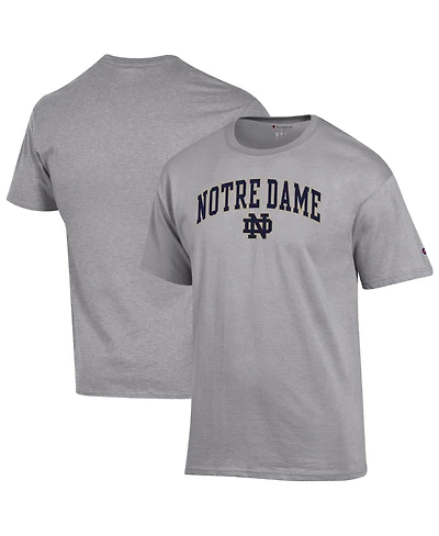 Champion Men's Heather Gray Notre Dame Fighting Irish Arch Over Logo T-Shirt