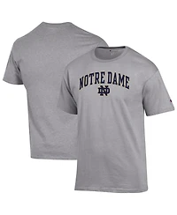 Champion Men's Heather Gray Notre Dame Fighting Irish Arch Over Logo T-Shirt