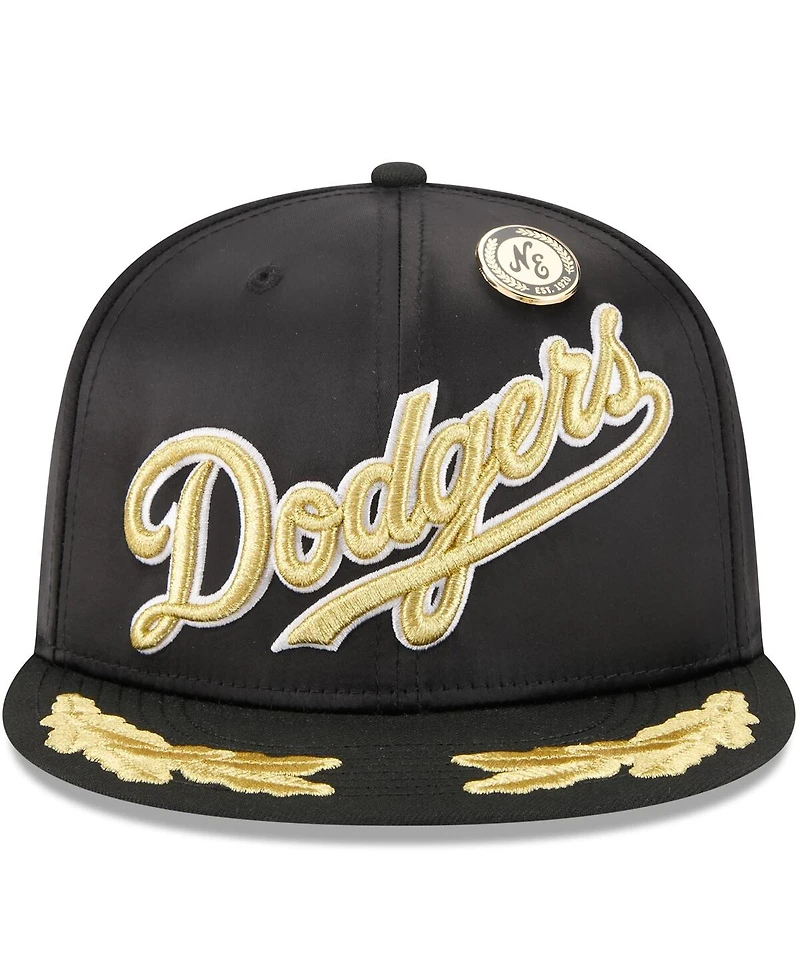 New Era Men's Black Los Angeles Dodgers 2025 59FIFTY Day Gold Leaf Fitted Hat