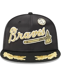 New Era Men's Black Atlanta Braves 2025 59FIFTY Day Gold Leaf Fitted Hat