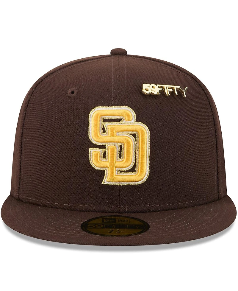 New Era Men's Brown San Diego Padres 2025 59FIFTY Day Fitted with Pins Hat