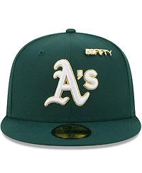 New Era Men's Dark Green Athletics 2025 59FIFTY Day Fitted with Pins Hat