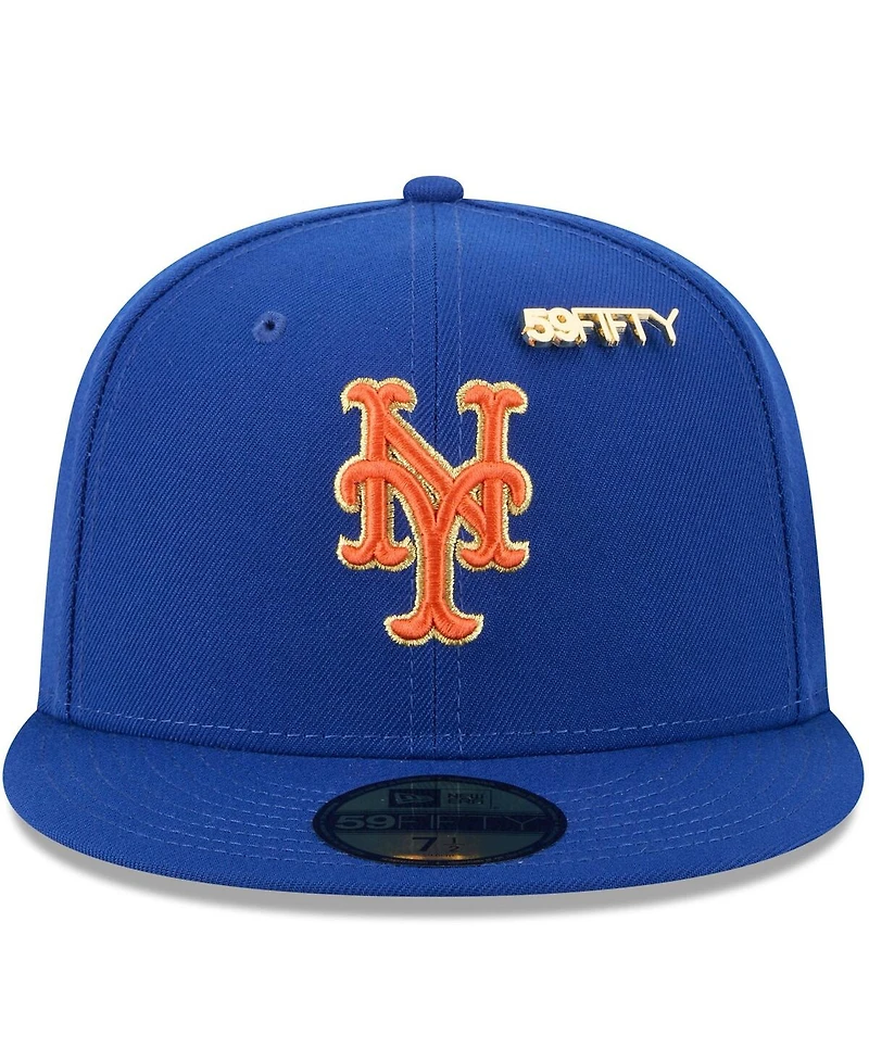 New Era Men's Royal York Mets 2025 59FIFTY Day Fitted with Pins Hat