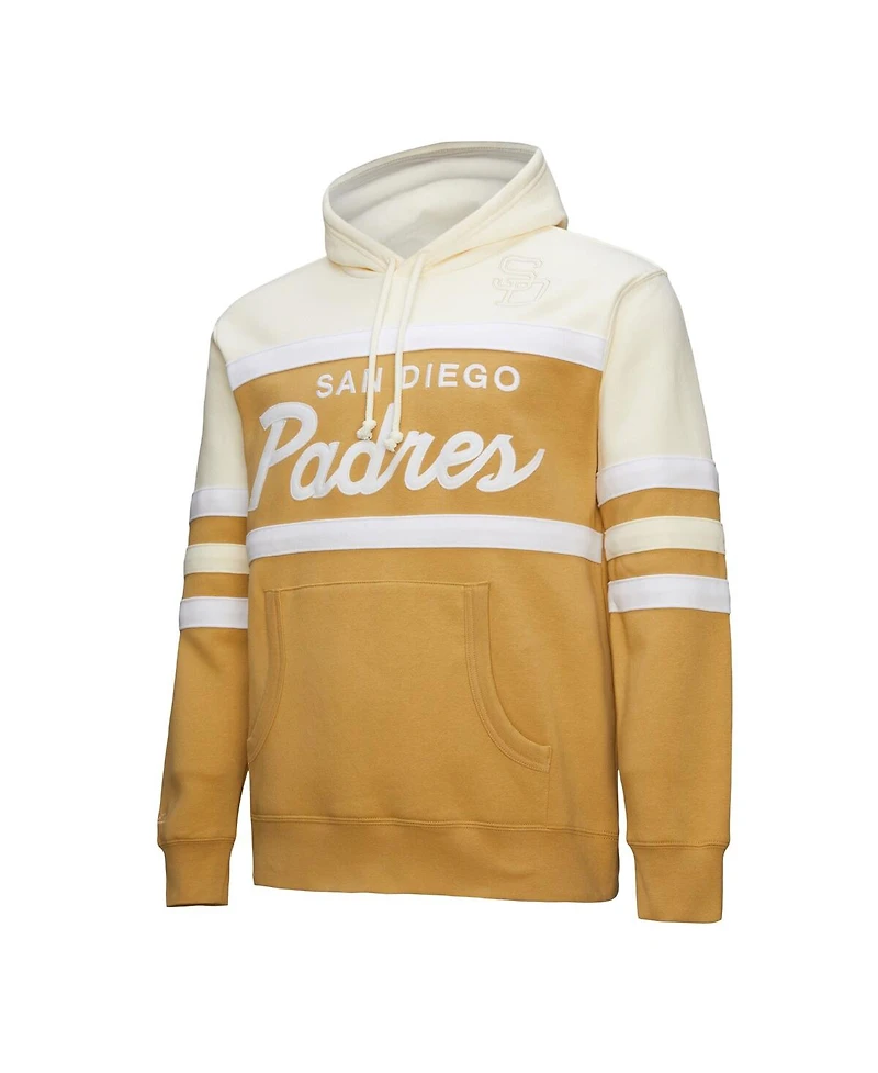 Mitchell & Ness Men's Tan/Cream San Diego Padres Head Coach Pullover Hoodie
