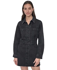 Dkny Jeans Women's Button-Down Long-Sleeve Denim Dress - Nsx