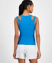 Id Ideology Women's Cutout Ribbed Tank Top, Exclusively at Macy's